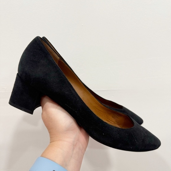 Aquatalia Pasha Waterproof Block Heel Pumps Black Size 9.5